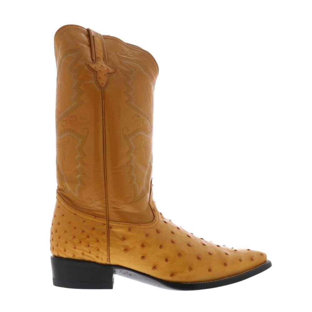 Ferrini Mens Full Quill Ostrich X-Toe Brown Boots (NWT)